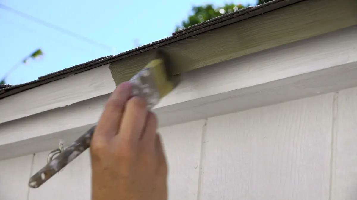 Painting exterior trim with a brush